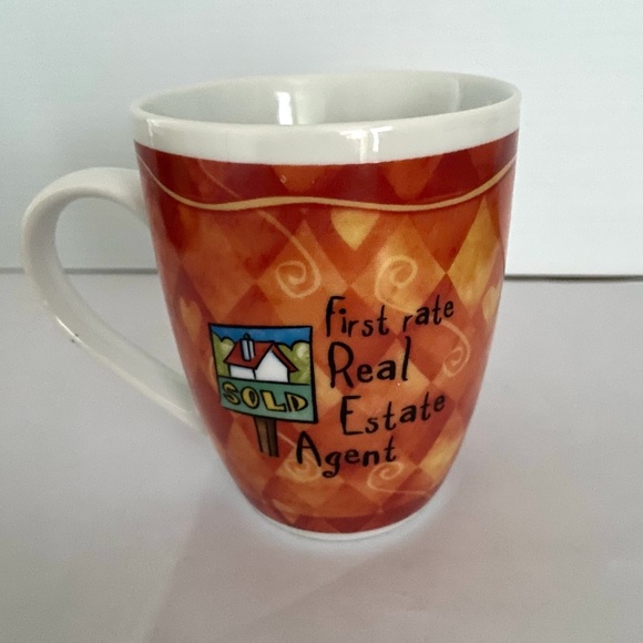 REAL ESTATE Vintage Porcelain CoffeeCup/Mug - Picture 1 of 4